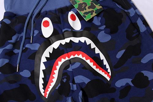 EM Sneakers BAPE Camouflage Shark Mouth Shorts Blue