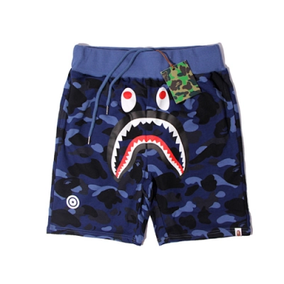 EM Sneakers BAPE Camouflage Shark Mouth Shorts Blue 01