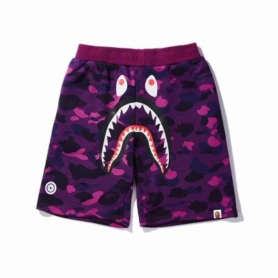 EM Sneakers BAPE Camouflage Shark Mouth Shorts Purple 01