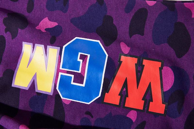 EM Sneakers BAPE Camouflage Shark Mouth Shorts Purple