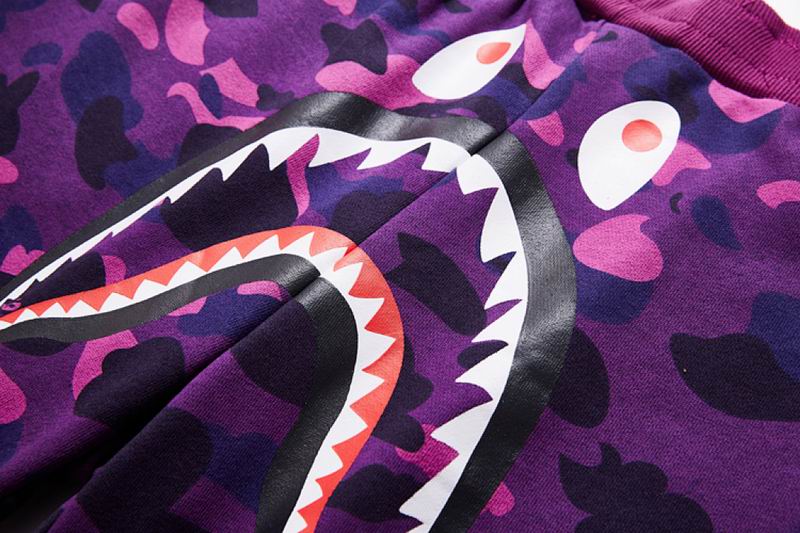 EM Sneakers BAPE Camouflage Shark Mouth Shorts Purple