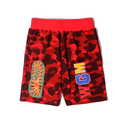 EM Sneakers BAPE Camouflage Shark Mouth Shorts Red