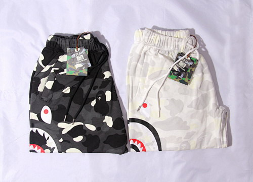 EM Sneakers BAPE Camouflage Shark Shorts #8609 White /Black