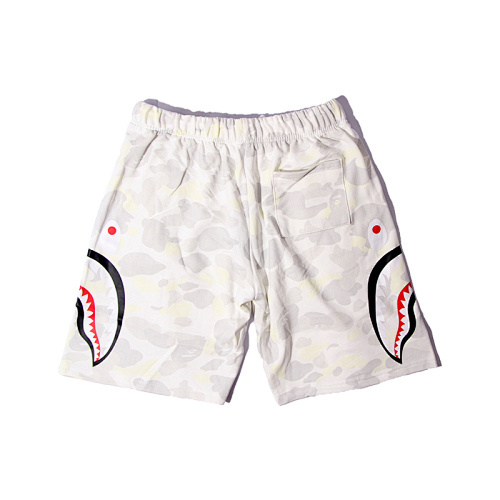 EM Sneakers BAPE Camouflage Shark Shorts #8609 White /Black