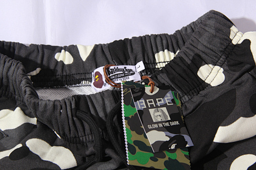 EM Sneakers BAPE Camouflage Shark Shorts #8609 White /Black