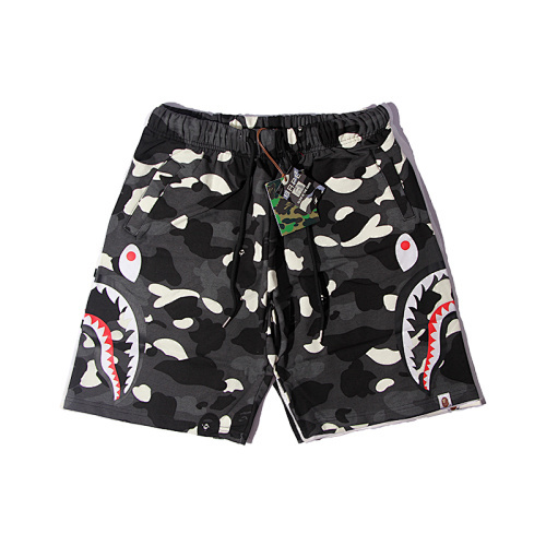 EM Sneakers BAPE Camouflage Shark Shorts #8609 White /Black