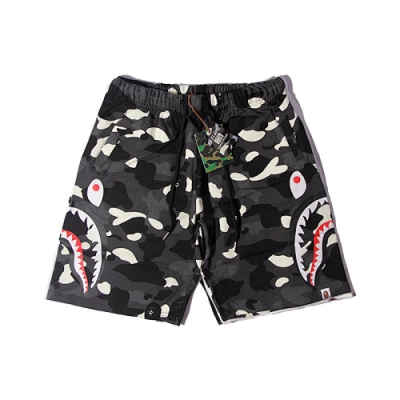 EM Sneakers BAPE Camouflage Shark Shorts #8609 White /Black 02