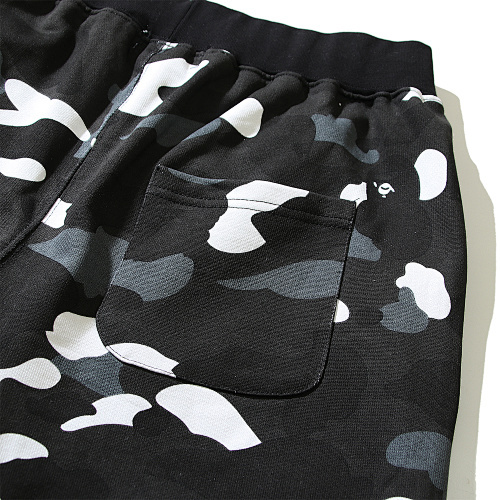 EM Sneakers BAPE City Shark Camo Sweat Shorts Black #505
