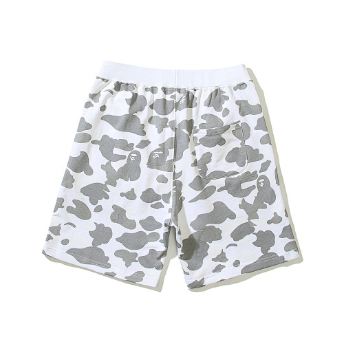 EM Sneakers BAPE City Shark Camo Sweat Shorts White #505