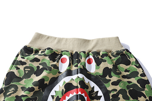 EM Sneakers BAPE Classic Camouflage Shark Shorts #8669 Green