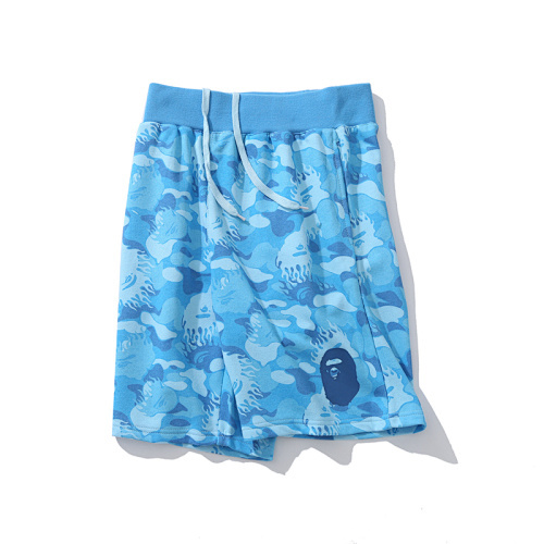 EM Sneakers BAPE Fire Camo Sweat Shorts Blue #8711