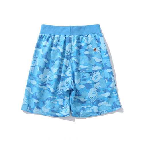 EM Sneakers BAPE Fire Camo Sweat Shorts Blue #8711
