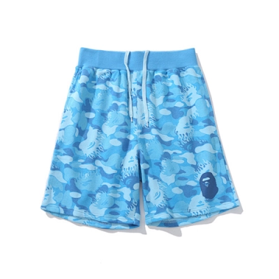 EM Sneakers BAPE Fire Camo Sweat Shorts Blue #8711 01
