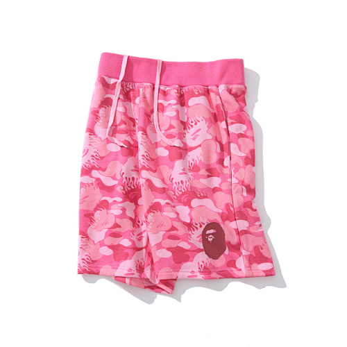 EM Sneakers BAPE Fire Camo Sweat Shorts Pink #8711