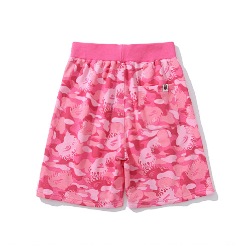 EM Sneakers BAPE Fire Camo Sweat Shorts Pink #8711