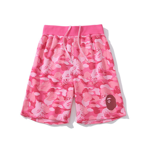 EM Sneakers BAPE Fire Camo Sweat Shorts Pink #8711