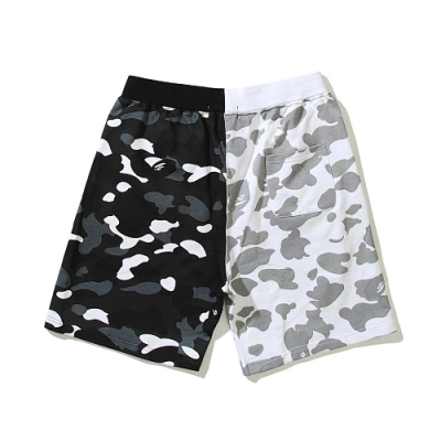 EM Sneakers BAPE Shark Camouflage Black and White Patchwork Shorts #507 02