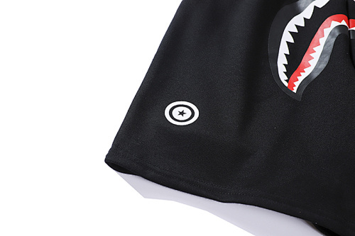 EM Sneakers BAPE Shark Wide Sweat Shorts Black