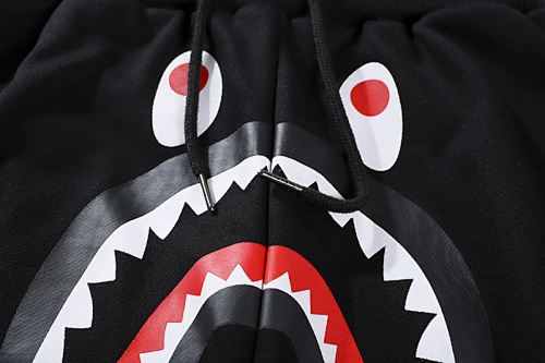 EM Sneakers BAPE Shark Wide Sweat Shorts Black