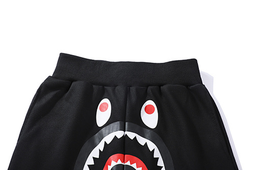 EM Sneakers BAPE Shark Wide Sweat Shorts Black