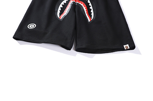 EM Sneakers BAPE Shark Wide Sweat Shorts Black