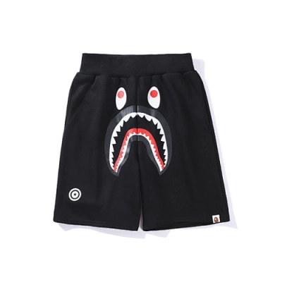 EM Sneakers BAPE Shark Wide Sweat Shorts Black 01
