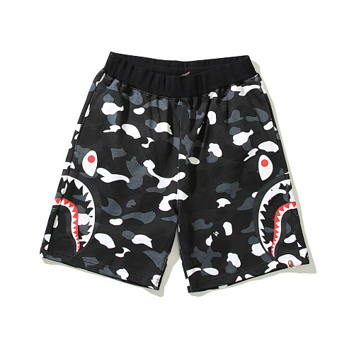 EM Sneakers BAPE City Camo Shark Sweat Shorts Black #8008