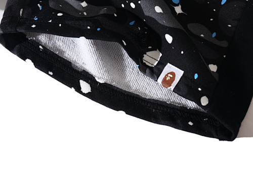 EM Sneakers BAPE Space Camo Wide Sweatshort #8713 White /Black