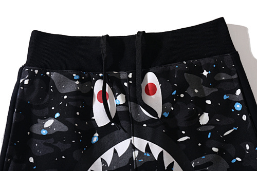 EM Sneakers BAPE Space Camo Wide Sweatshort #8713 White /Black