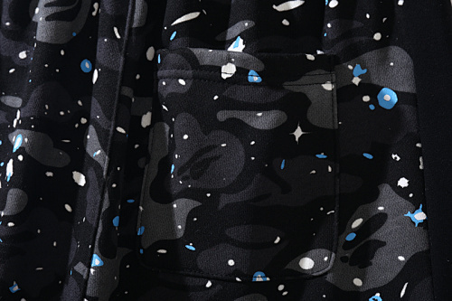 EM Sneakers BAPE Space Camo Wide Sweatshort #8713 White /Black