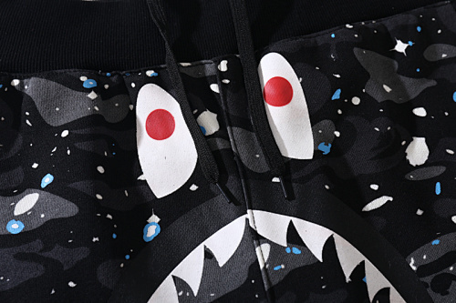 EM Sneakers BAPE Space Camo Wide Sweatshort #8713 White /Black