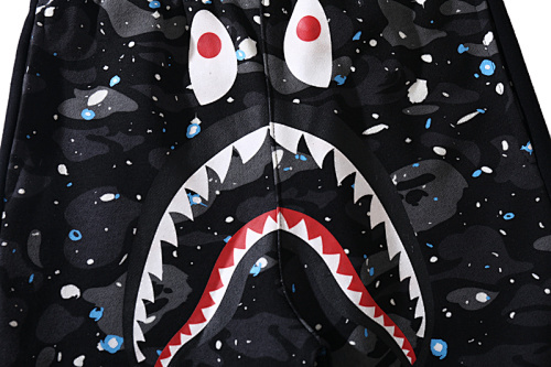 EM Sneakers BAPE Space Camo Wide Sweatshort #8713 White /Black