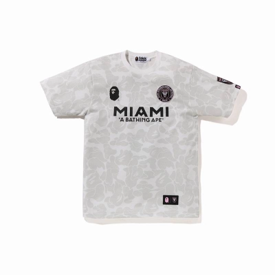 EM Sneakers BAPE x Inter Miami CF Camo T-Shirt & Shorts Sets Gray 02