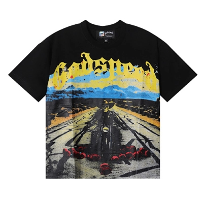 EM Sneakers Godspeed Knight Rose Print T-Shirt #7027 Black /White 02