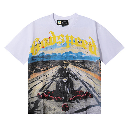 EM Sneakers Godspeed Knight Rose Print T-Shirt #7027 Black /White