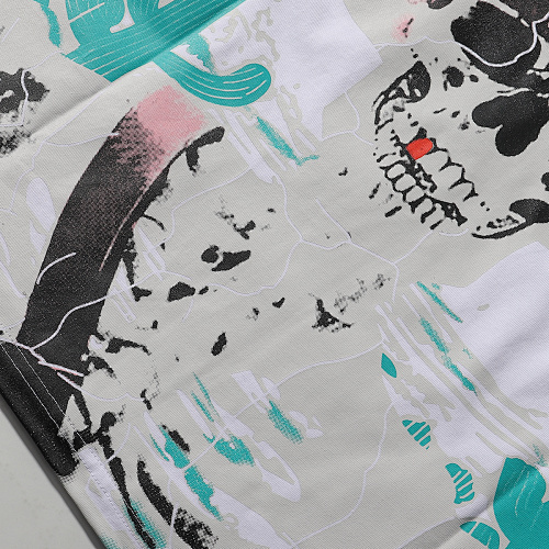 EM Sneakers Godspeed Wild West Skull Cowboy Cactus Print T-shirt #7023 Black /White /Purple