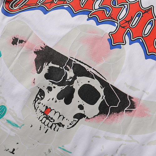 EM Sneakers Godspeed Wild West Skull Cowboy Cactus Print T-shirt #7023 Black /White /Purple