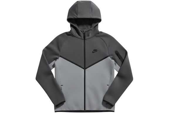 EM Sneakers Nike Tech Fleece Windrunner Full Zip Hoodie & Joggers Set Anthracite Cool Grey Black