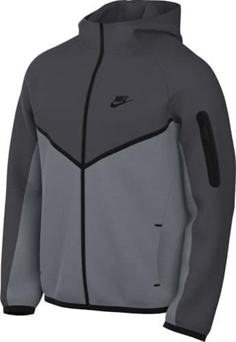 EM Sneakers Nike Tech Fleece Windrunner Full Zip Hoodie & Joggers Set Anthracite Cool Grey Black