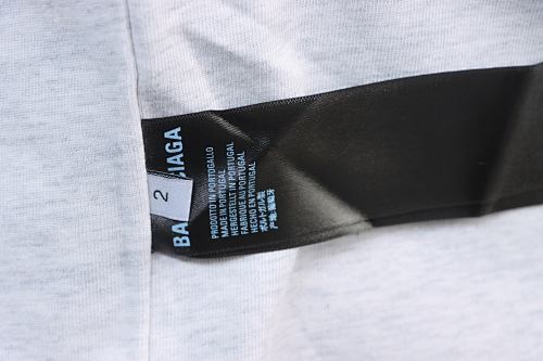 EM Sneakers Balenciaga 24SS Inverted Letter Overlapping Embroidered T-shirt White