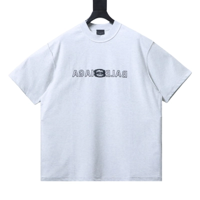 EM Sneakers Balenciaga 24SS Inverted Letter Overlapping Embroidered T-shirt White 01