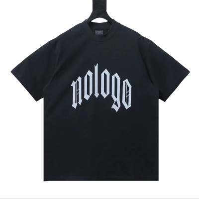 EM Sneakers Balenciaga 24SS New Arrival No Logo Crack Print T-Shirt Black 01