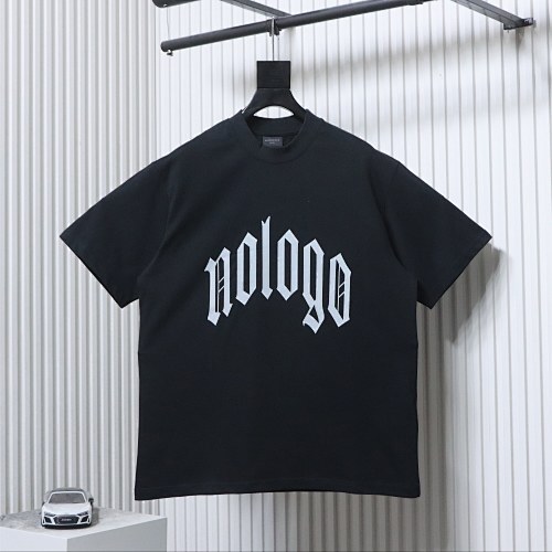 EM Sneakers Balenciaga 24SS New Arrival No Logo Crack Print T-Shirt Black