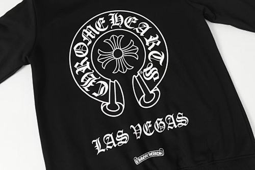 EM Sneakers Chrome Hearts Hong Kong Exclusive Scroll Label Hoodie Black