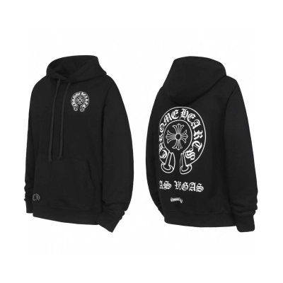 EM Sneakers Chrome Hearts Hong Kong Exclusive Scroll Label Hoodie Black 01