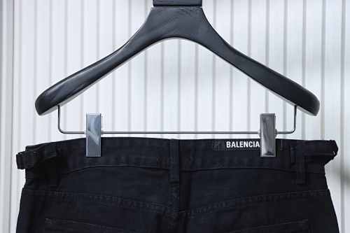EM Sneakers Balenciaga 24SS Slashed Distressed Jeans Black