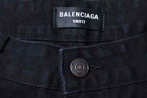 EM Sneakers Balenciaga 24SS Slashed Distressed Jeans Black