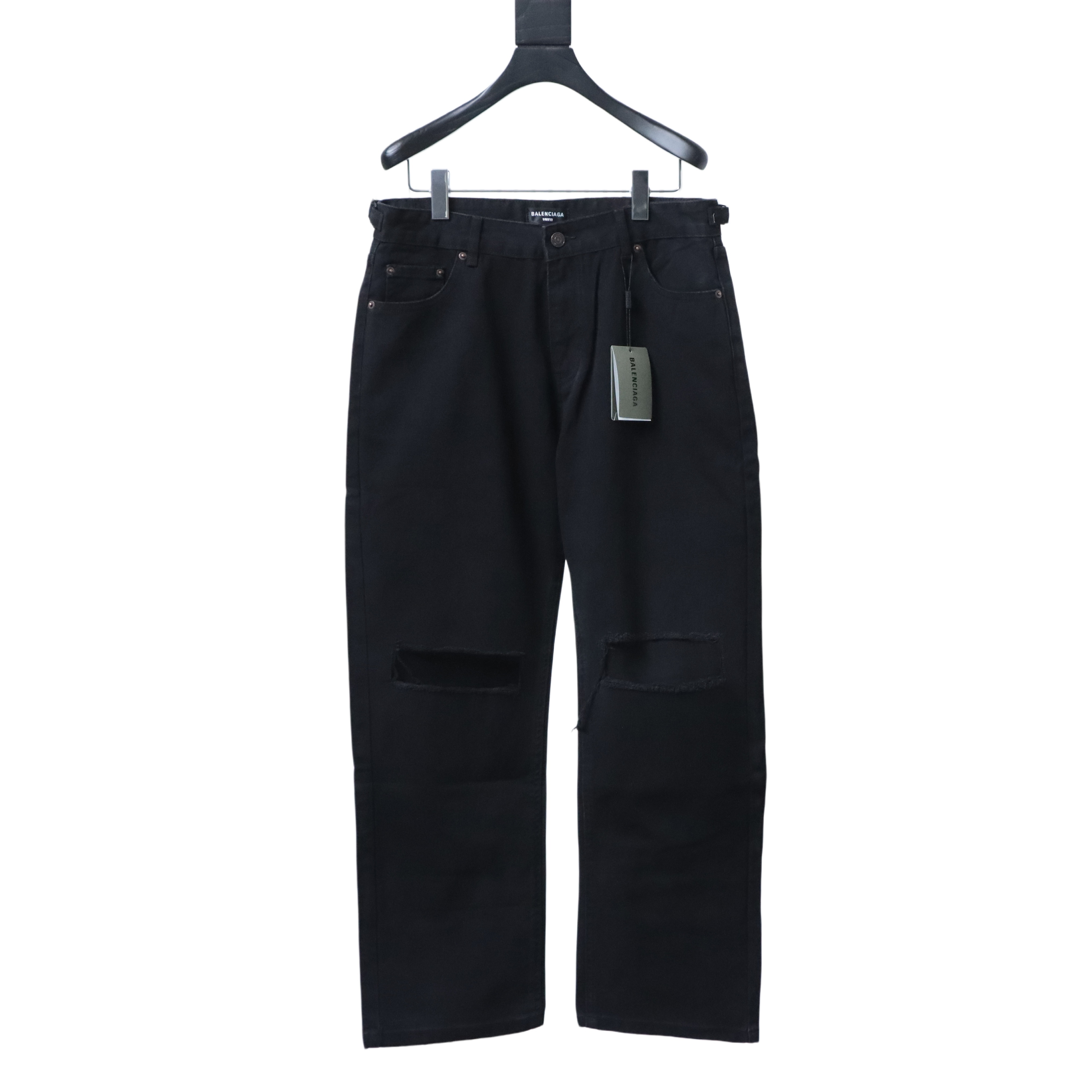 EM Sneakers Balenciaga 24SS Slashed Distressed Jeans Black