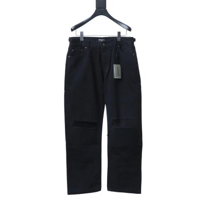 EM Sneakers Balenciaga 24SS Slashed Distressed Jeans Black 01