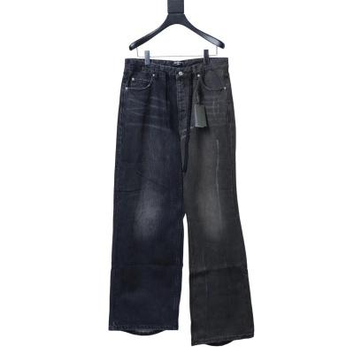 EM Sneakers Balenciaga 25ss Paneled Washed Black Denim Jeans 01